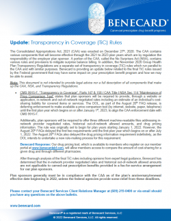 Capture CAA NSA Transparency in Coverage Update